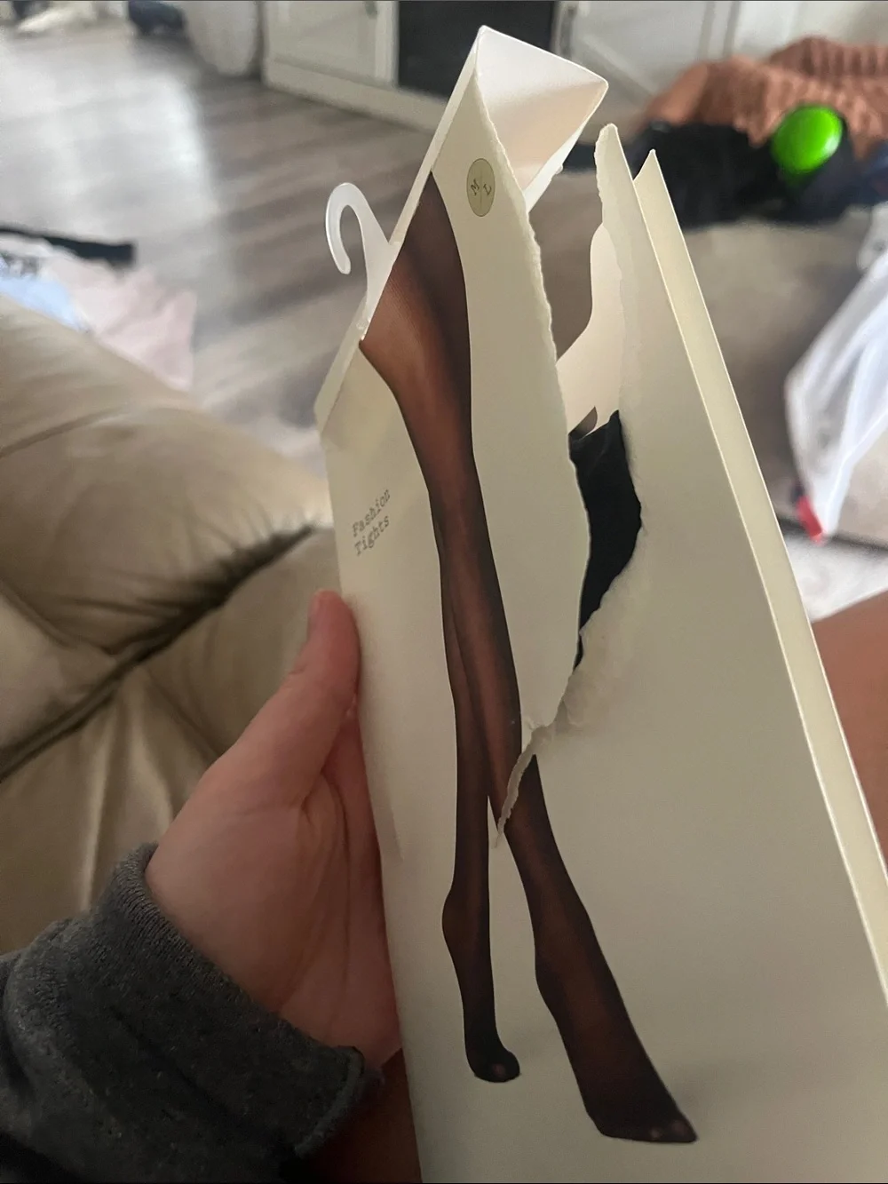 a new day Black Fashion Tights - Sheer Ribbed